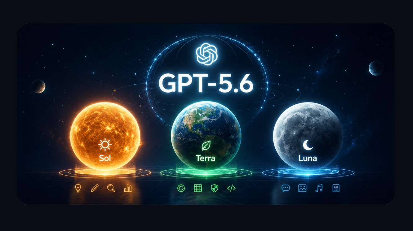 معرفی GPT-5.6 و مدل های Sol، Terra و Luna؛ قابلیت ها، تفاوت ها و کاربردها
