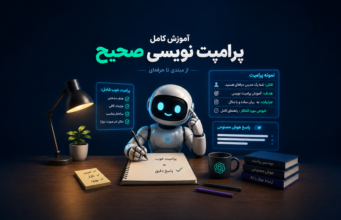 پرامپت نویسی صحیح برای هوش مصنوعی چیست؟ آموزش کامل پرامپت نویسی