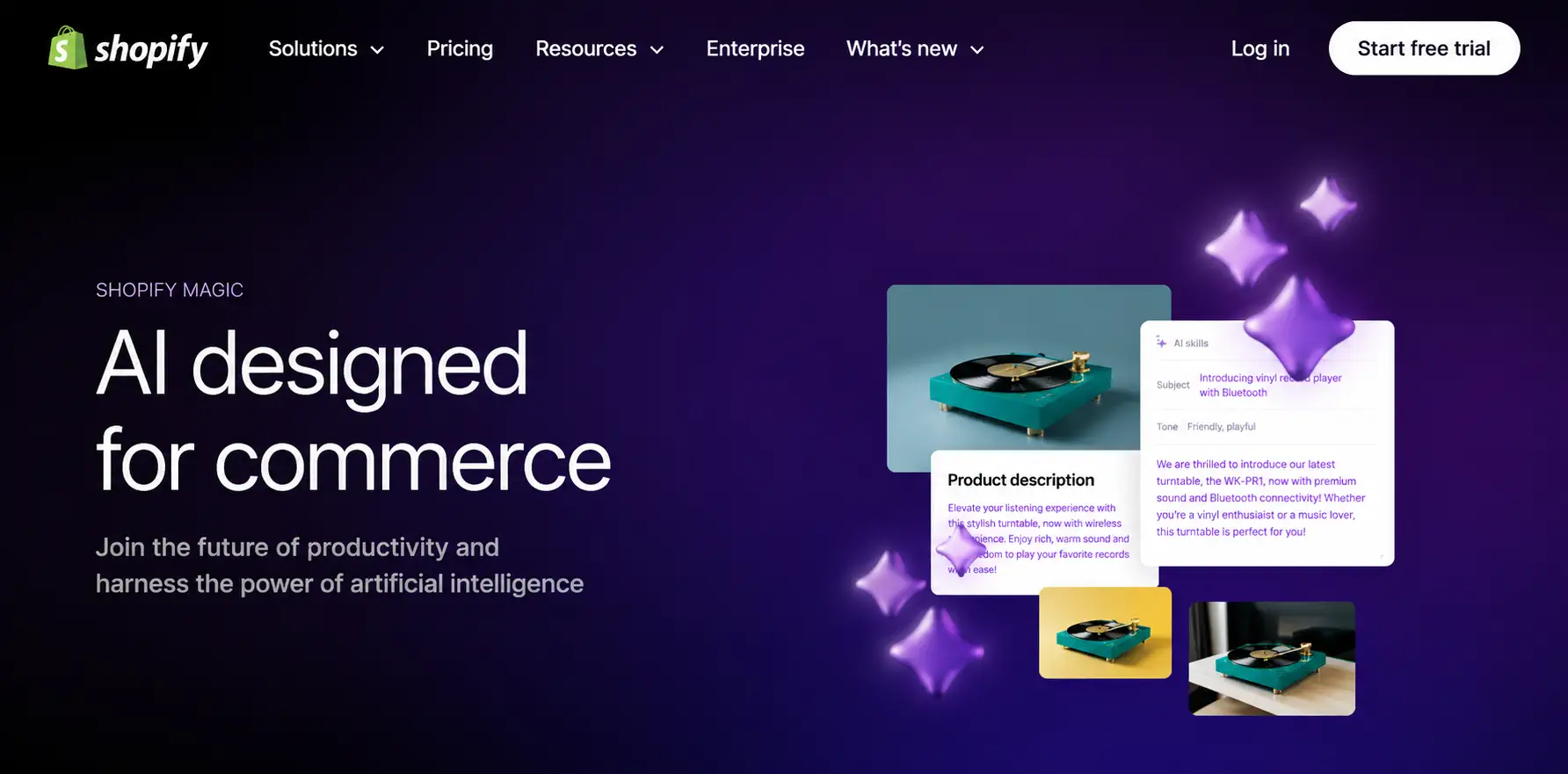 ساخت سایت با هوش مصنوعی بدون کدنویسی با Shopify Magic